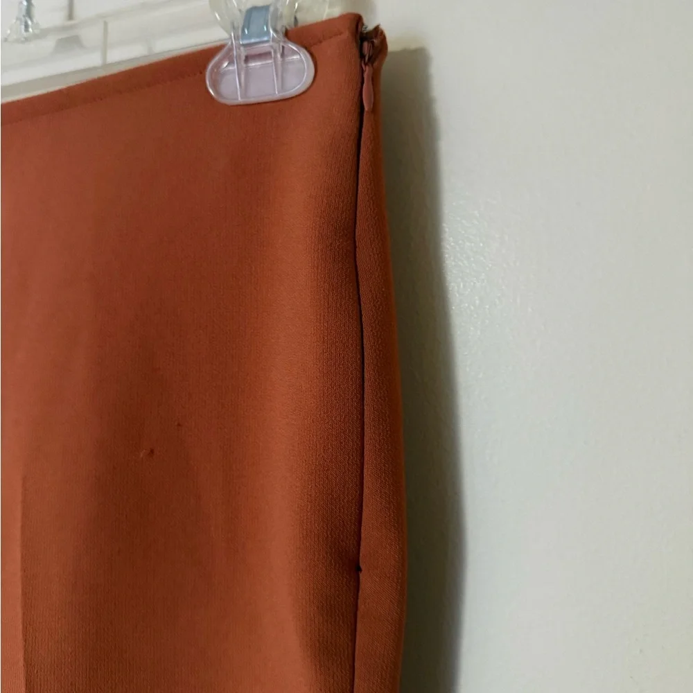 Urban Outfitters UO Naya High-Waisted Flare Pant Rust Orange